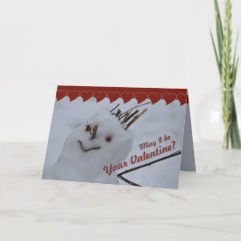 Miss Snowman CC0382 Valentine Grußkarte Feiertagskarte