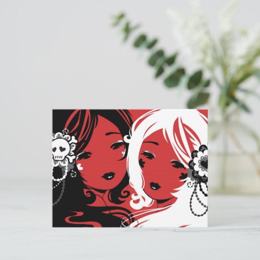 Miss Sugar & Miss Cyanide Postcard Postkarte (Stehend Vorderseite)