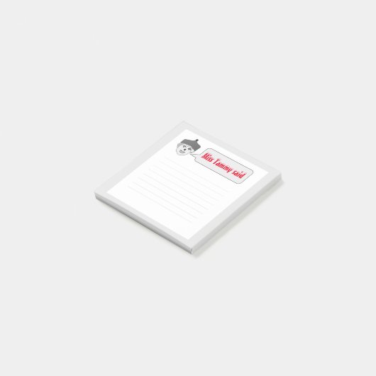 Miss Tammy sagte White Post It Notes Post-it Klebezettel (angewinkelt)