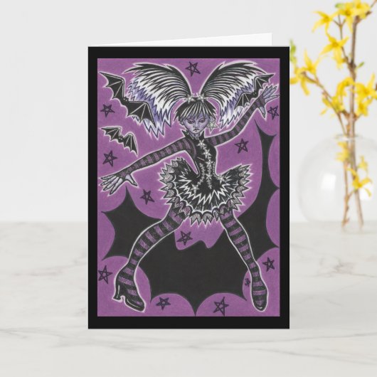 Miss Teen Halloween 'Happy Birthday' Karte (Gelbe Blume)