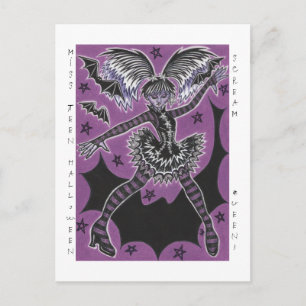 Miss Teen Halloween Postkarte
