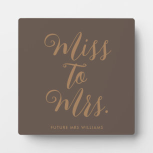 Miss to Mrs Banner Moderne Bridal Shower Dekoratio Fotoplatte