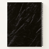 Miss To Mrs Black Marble Brautparty Gästebuch Notizblock (Rückseite)