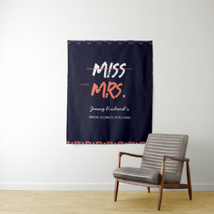 Miss To Mrs. Brautparty Wandteppich