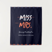 Miss To Mrs. Brautparty Wandteppich (Vorderseite)