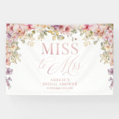 Miss to Mrs Bridal shower elegant orchids backdrop Banner (Horizontal)