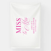 Miss to Mrs Bridal shower elegant pink backdrop Banner (Vertikal)