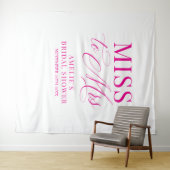 Miss to Mrs Bridal shower elegant pink backdrop Wandteppich (Beispiel (Horizontal))