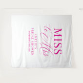 Miss to Mrs Bridal shower elegant pink backdrop Wandteppich (Vorderseite (Horizontal))
