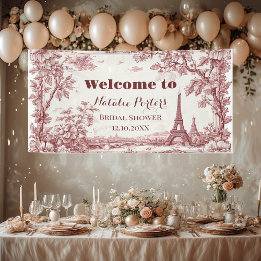 Miss to Mrs Bridal Shower Paris French Country Banner