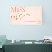Miss To Mrs Brown Tan Boho Bohemian Bridal Shower Banner (Messeveranstaltung)