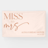 Miss To Mrs Brown Tan Boho Bohemian Bridal Shower Banner (Horizontal)