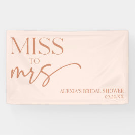 Miss To Mrs Brown Tan Boho Bohemian Bridal Shower Banner