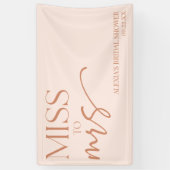 Miss To Mrs Brown Tan Boho Bohemian Bridal Shower Banner (Vertikal)