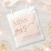 Miss To Mrs Brown Tan Boho Bohemian Bridal Shower Geschenktütchen (Ausgeschnitten)
