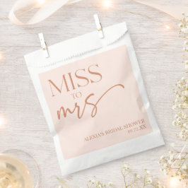 Miss To Mrs Brown Tan Boho Bohemian Bridal Shower Geschenktütchen