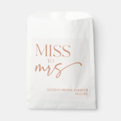 Miss To Mrs Brown Tan Boho Bohemian Bridal Shower Geschenktütchen (Vorderseite)