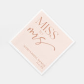 Miss To Mrs Brown Tan Boho Bohemian Bridal Shower Serviette (Ecke)
