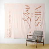 Miss To Mrs Brown Tan Boho Bohemian Bridal Shower Wandteppich (Beispiel (Horizontal))