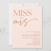 Miss To Mrs Brown Tan Boho Bohemisch Brautparty Einladung (Vorderseite)