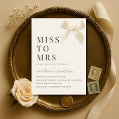 Miss to Mrs Coquette Bow Bridal Shower Einladung