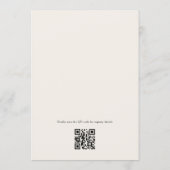 Miss to Mrs Coquette Bow QR Code Brautparty Einladung (Rückseite)