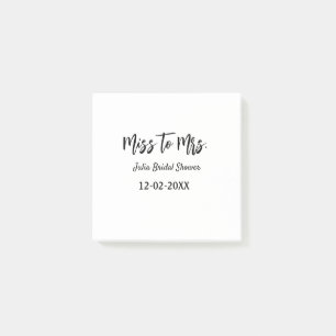 Miss to Mrs Junggesellinnenabschied stilvoll einfa Post-it Klebezettel