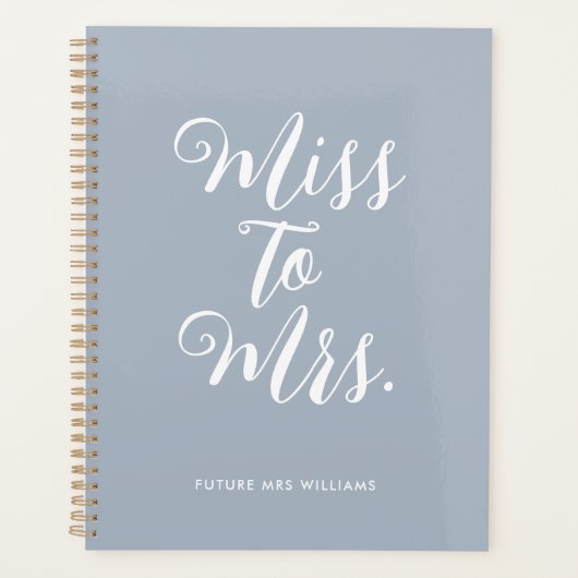 Miss to Mrs Moderne einfache Hochzeitsplanerin Not Planer (Vorderseite)