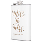 Miss to Mrs Moderne Hochzeitdusche  Flachmann (Links)