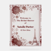 Miss to Mrs Paris Bridal Shower Eiffel Tower Chic Acrylschild (Vorderseite)