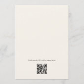 Miss to Mrs Rosé-farbenen Bogen QR Code Brautparty Einladung (Rückseite)