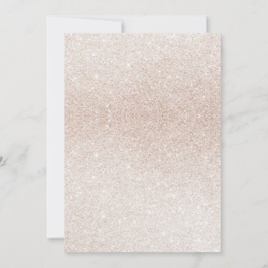 Miss To Mrs. Rose Gold Brautparty Einladung (Rückseite)