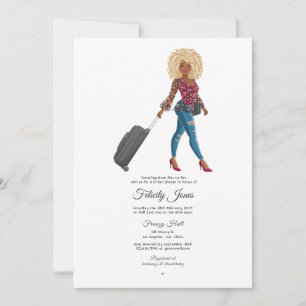 Miss To Mrs Travel Brautparty-Einladung Einladung