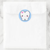 Miss Tooth Runder Aufkleber (Tasche)