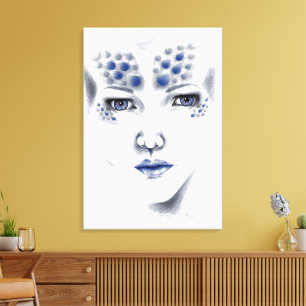 Miss Universe Beautiful Alien Lady Original Art Leinwanddruck