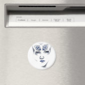 Miss Universe Gorgeous Alien Woman Original Art Magnet (In Situ (Geschirrspüler))