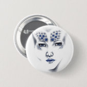 Miss Universe Lovely Alien Woman Original Art Button (Vorne & Hinten)