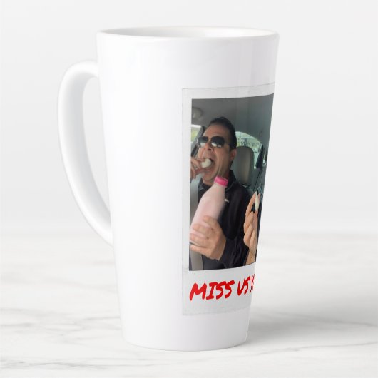 Miss uns doch? Tasse (Linke Ecke)