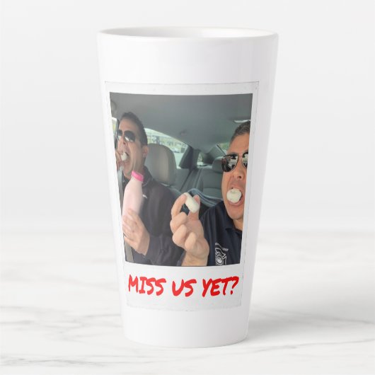 Miss uns doch? Tasse (Vorderseite)