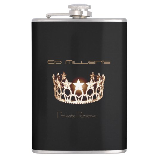 Miss USA America style Crown Flask Individuelle Na Flachmann (Vorderseite)
