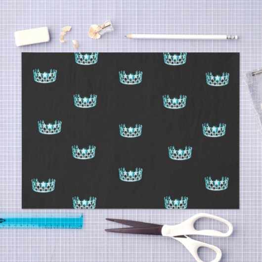 Miss USA Aqua Crown Tissue Paper Seidenpapier (Handwerk)