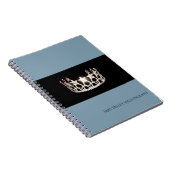 Miss USA Baby Blue Crown Notebook - Individuelle N Notizblock (Rechte Seite)