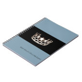 Miss USA Baby Blue Crown Notebook - Individuelle N Notizblock (Linke Seite)
