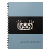 Miss USA Baby Blue Crown Notebook - Individuelle N Notizblock (Vorderseite)
