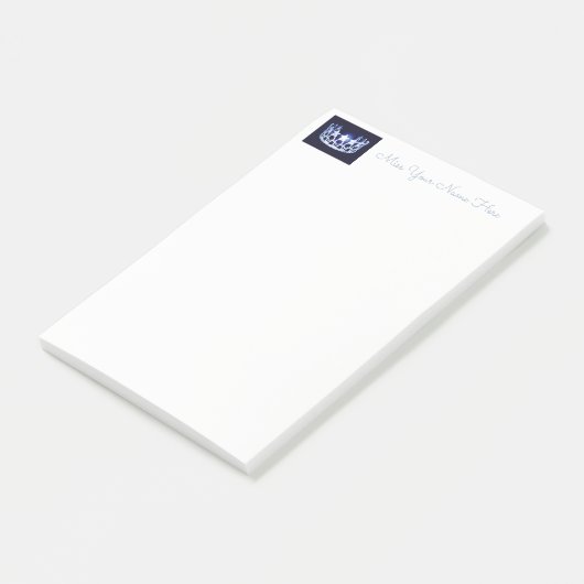 Miss USA Blue Crown Post-it-Notes Post-it Klebezettel (angewinkelt)