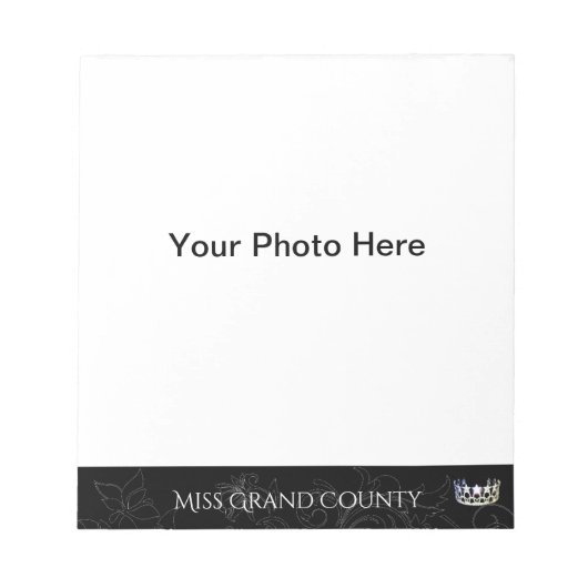 Miss USA Blühte Silver Crown Autograph Pad Notizblock (Vorderseite)