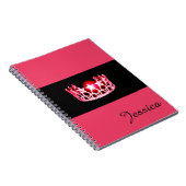 Miss USA Cherry Crown Notebook - Individuelle Name Notizblock (Rechte Seite)