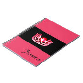 Miss USA Cherry Crown Notebook - Individuelle Name Notizblock (Linke Seite)