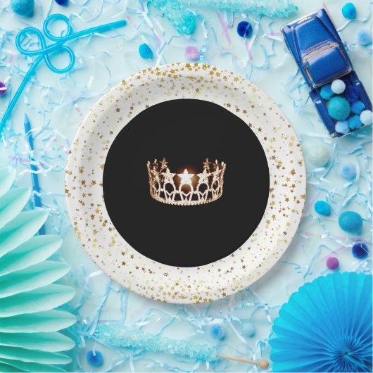 Miss USA Crown Party Paper Tellers-Gold Stars Whit Pappteller (Party)