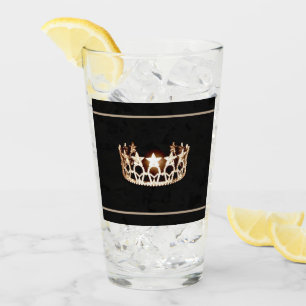 Miss USA Gold Crown Glass Glas